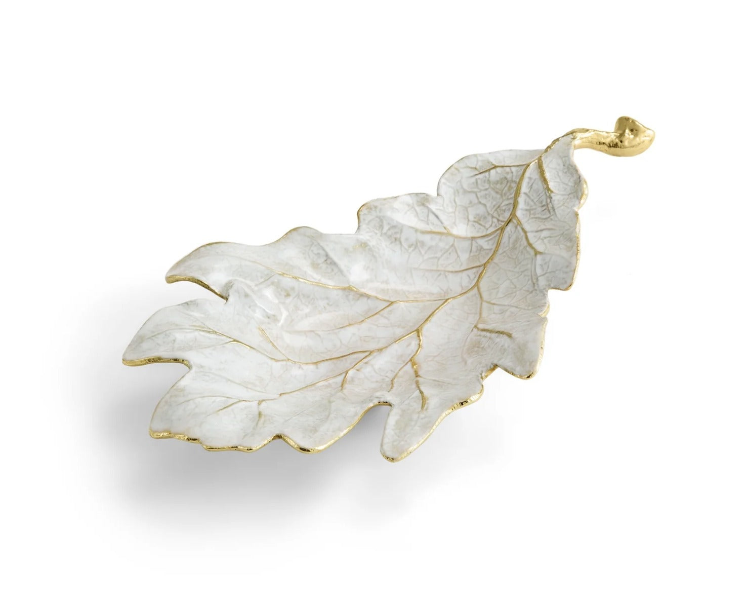 Michael Aram Winter Leaves Red Oak Dish