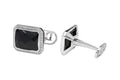 David Gotlib "Black Knight" Diamond & Spinel Cufflinks in 18kt White Gold