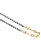 Scroll Stations 18kt Gold & Silver Chain Link Necklace