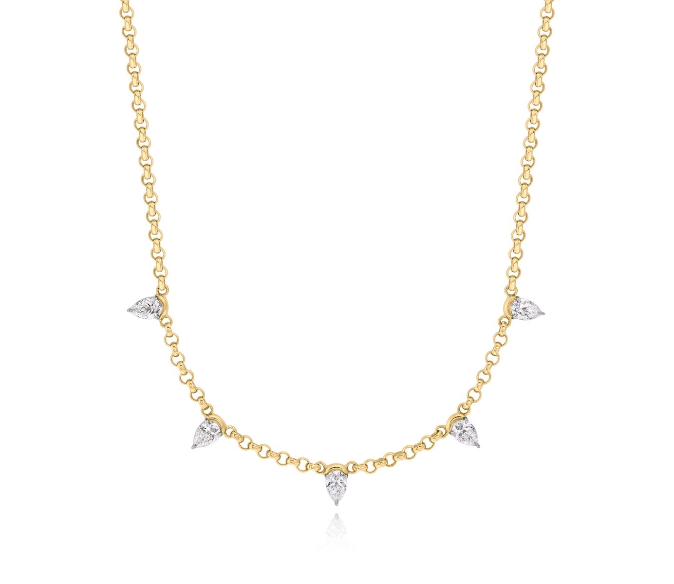 Phillips House Pear Diamond Cuddle Five Station Necklace