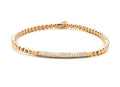 Hulchi Belluni "Tresore" Stretch Bracelet in 18kt Yellow Gold with Pave Diamonds