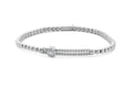 Hulchi Belluni "Tresore" Circle Slide Stretch Bracelet in 18kt White Gold with Diamonds
