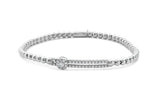Hulchi Belluni "Tresore" Circle Slide Stretch Bracelet in 18kt White Gold with Diamonds