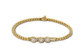 Hulchi Belluni "Tresore" Circle Stretch Bracelet in 18kt Yellow Gold with Diamonds
