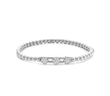 Hulchi Belluni "Tresore" Stretch Women's Bracelet in 18kt White Gold with Diamonds