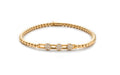 Hulchi Belluni "Tresore" Circle Stretch Bracelet in 18kt Yellow Gold with Diamonds