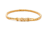 Hulchi Belluni "Tresore" Love Stretch Bracelet in 18kt Yellow Gold with Pave Diamonds