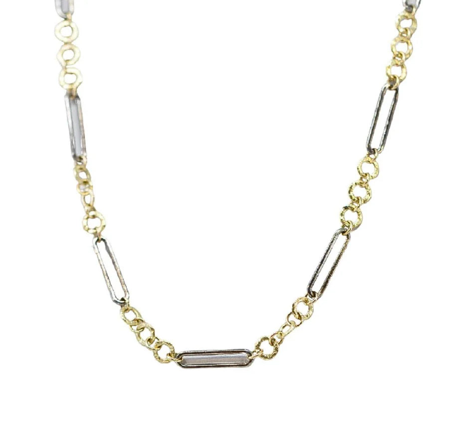 Armenta Paperclip and Oval Chain Link 16.5" Necklace