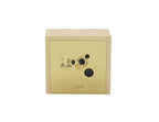 Square Desk Alarm Clock in Brass with Glow-in-the-Dark Hands