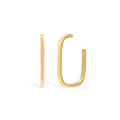 Rudolf Friedmann 14kt Yellow Gold Square Hoop Earrings