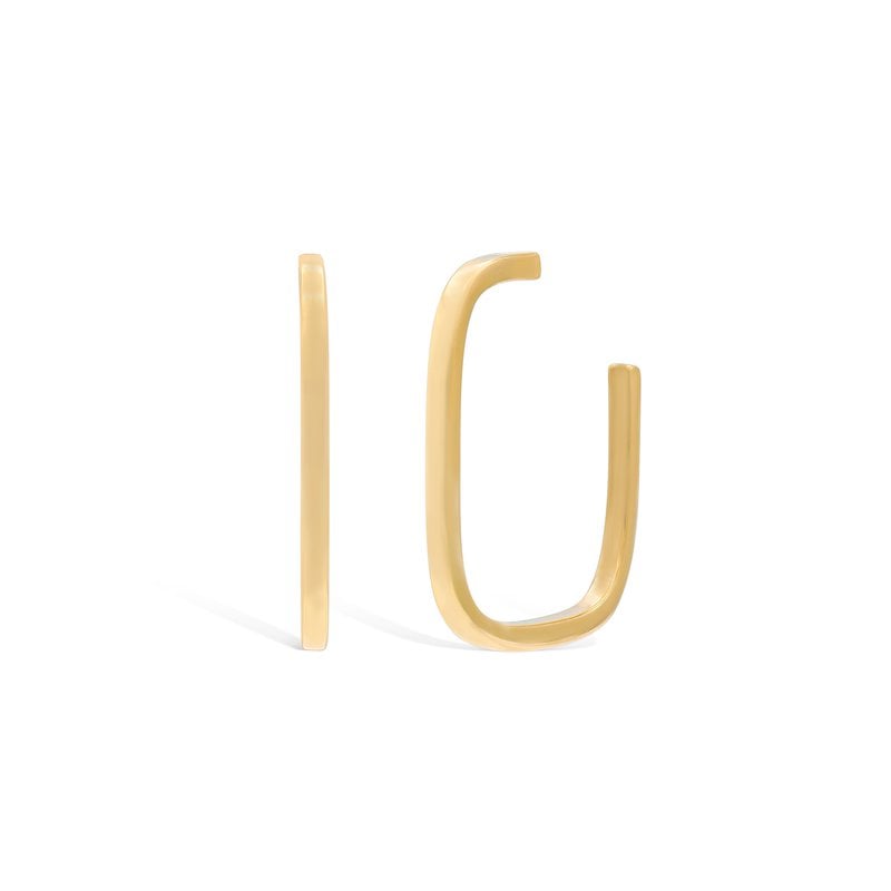 Rudolf Friedmann 14kt Yellow Gold Square Hoop Earrings
