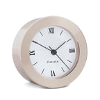 Duxbury Brass Desk Clock, Nickel