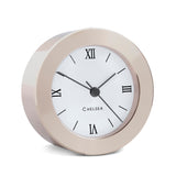 Duxbury Brass Desk Clock, Nickel
