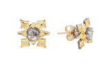 Armenta Grey Diamonds Crivelli 18kt Gold Stud Earrings