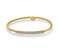 Hulchi Belluni "Tresore" Stretch Bar Bracelet in 18kt Yellow Gold with Diamonds
