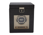 Wolf 1834 Palermo Black Anthracite Single Watch Winder With Jewelry Storage