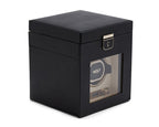Palermo Black Anthracite Single Watch Winder With Jewelry Storage
