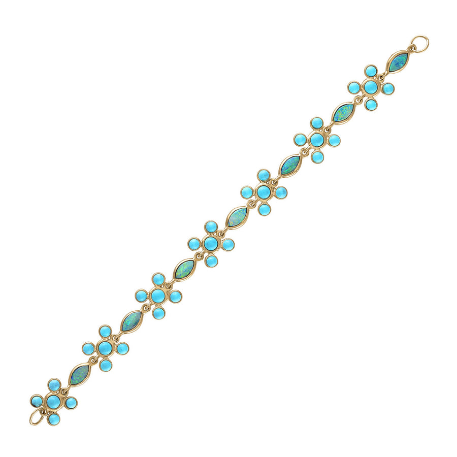 Eden Presley Turquoise Station Bracelet in 14kt Yellow Gold