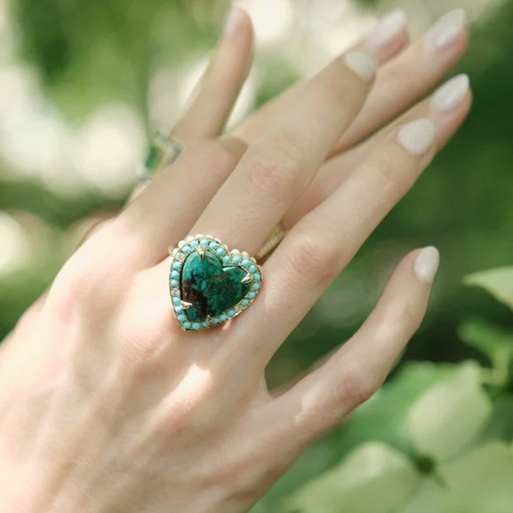 "Rock" Malachite Only Love Ring