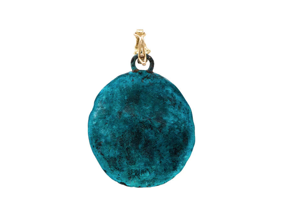 Artifact Teal Patina With Grey And White Diamonds Enhancer