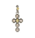 Armenta "Old World" Morganite & Diamond Cross Pendant