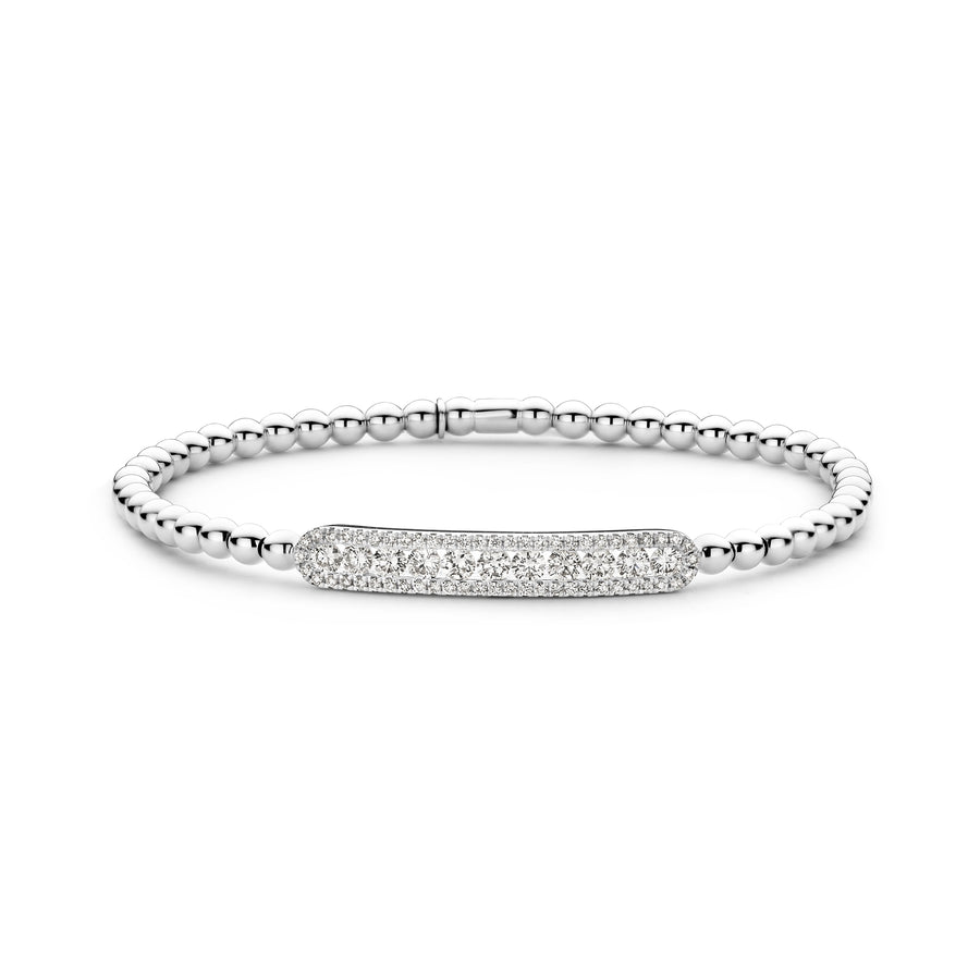 Tresore" Diamond Bar Bracelet in 18kt White Gold