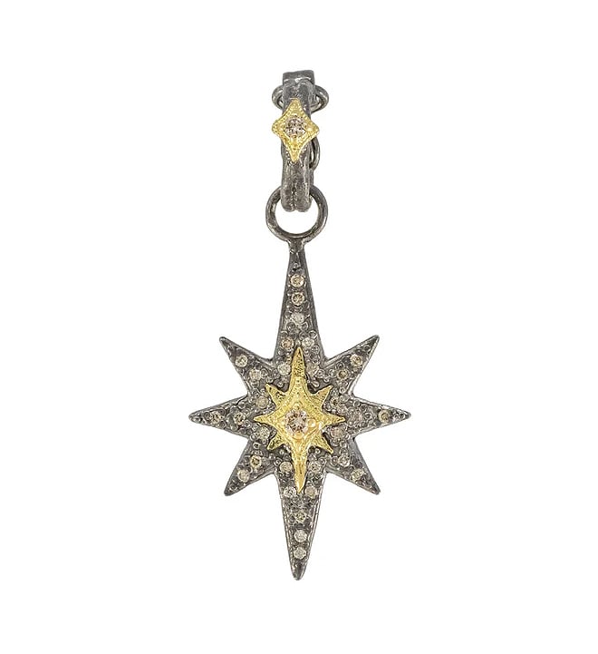 Armenta Silver Star Artifact Enhancer with Champagne Diamonds
