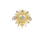 Armenta Starburst Heart Statement Ring