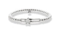 Hulchi Belluni "Tresore" Stretch Bracelet in 18kt White Gold with Star Diamond Station