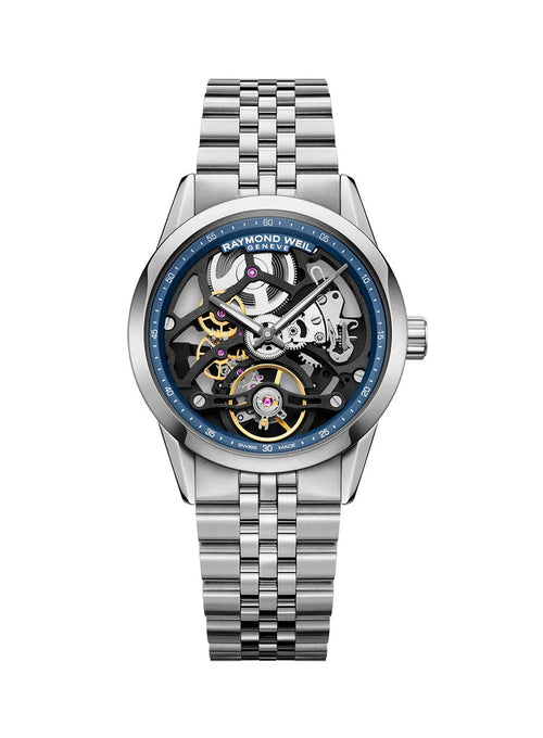Raymond Weil "Freelancer" Skeleton Men's Steel Automatic Skeletonised Dial Watch, 38mm