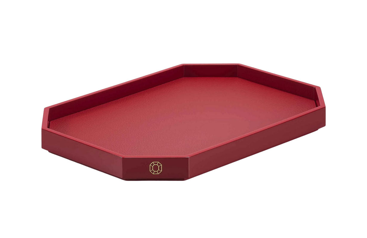 Baccarat Octogone Tray S - Red