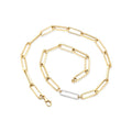Rudolf Friedmann Large Gold & Diamond Paperclip Necklace