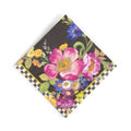 MacKenzie-Childs Black Flower Market Cocktail Paper Napkins