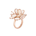 Chantecler Capri "Paillettes" Big Pink Gold Flower Ring