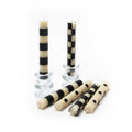 Mini Black & Ivory Dinner Candles, Set of 6