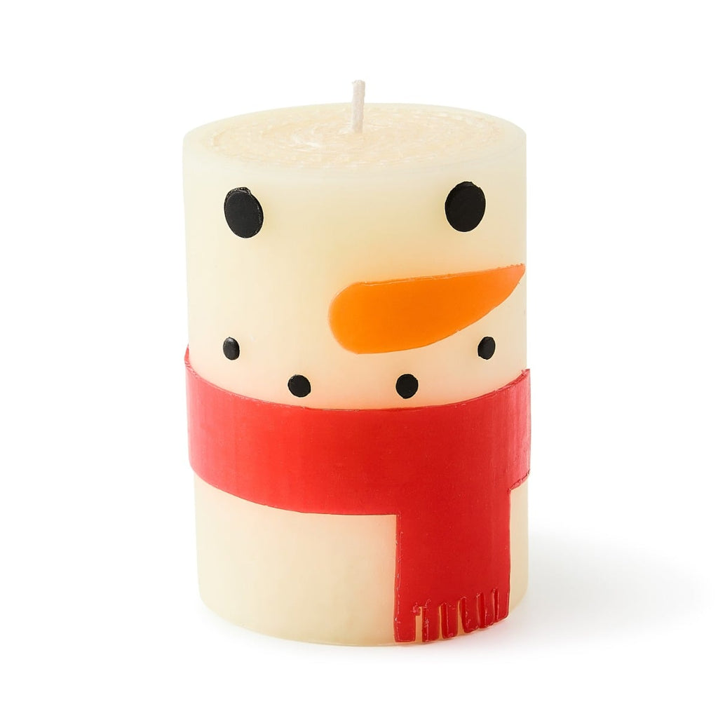 MacKenzie-Childs Snowman 4" Pillar Candle