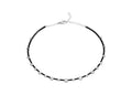 Mariani Diamond Elettra diamond station necklace in 18kt white & black gold, weighing 1.81 total carats