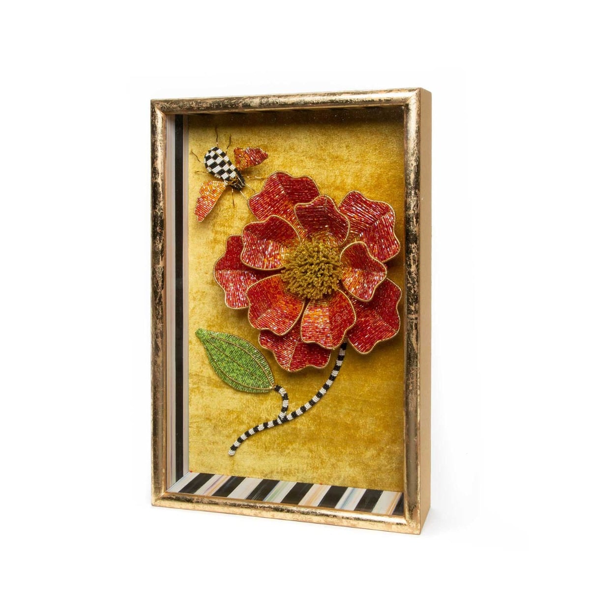 MacKenzie-Childs Beaded Peony Shadow Box