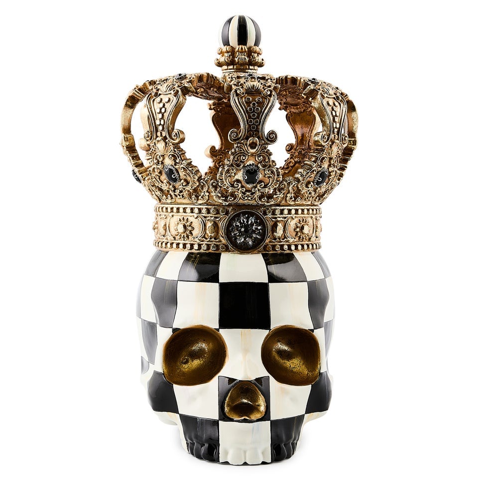 MacKenzie-Childs Courtly Check Crowned Skull