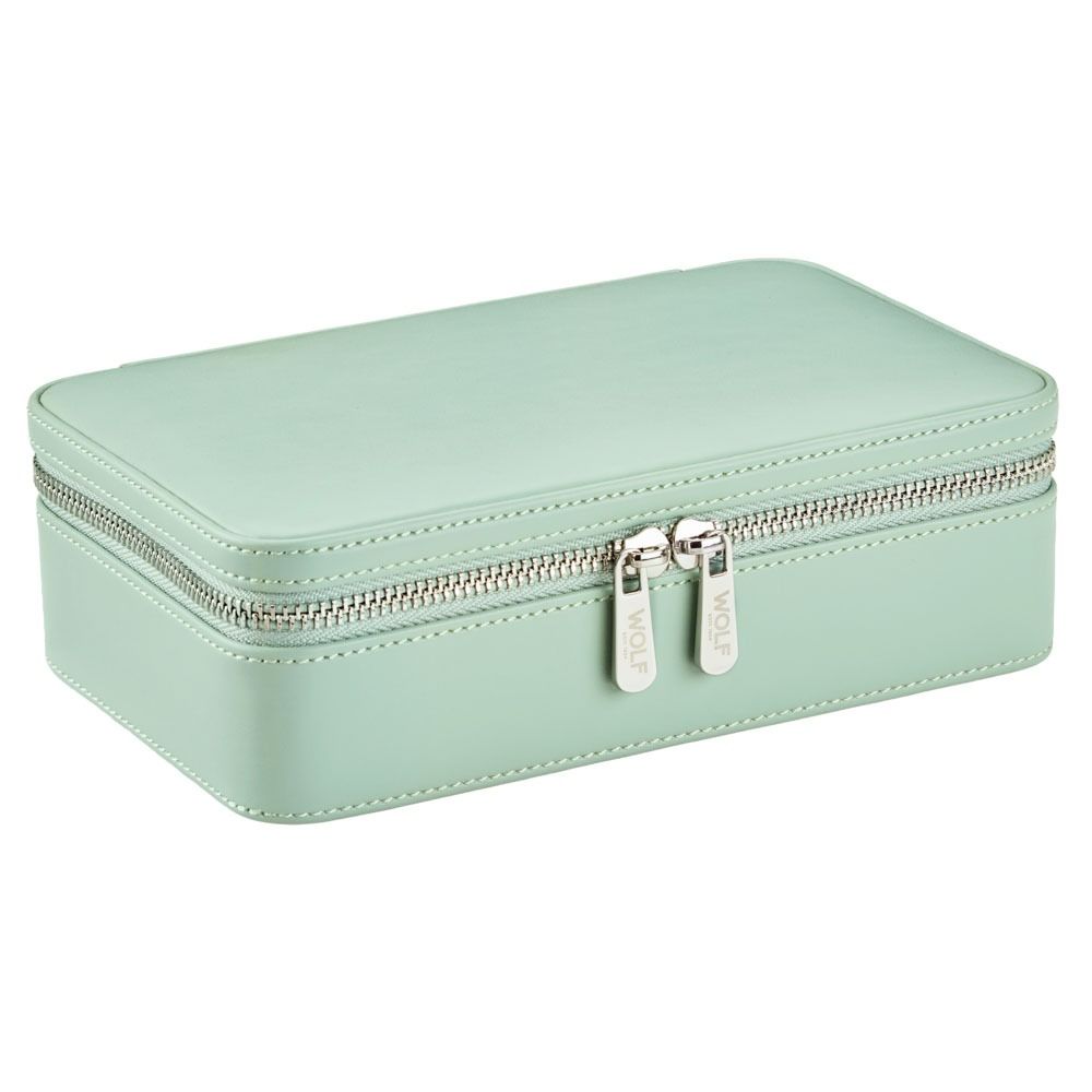 Liberty X Julia Interior Print Medium Jewelry Zip Case - Sage Green