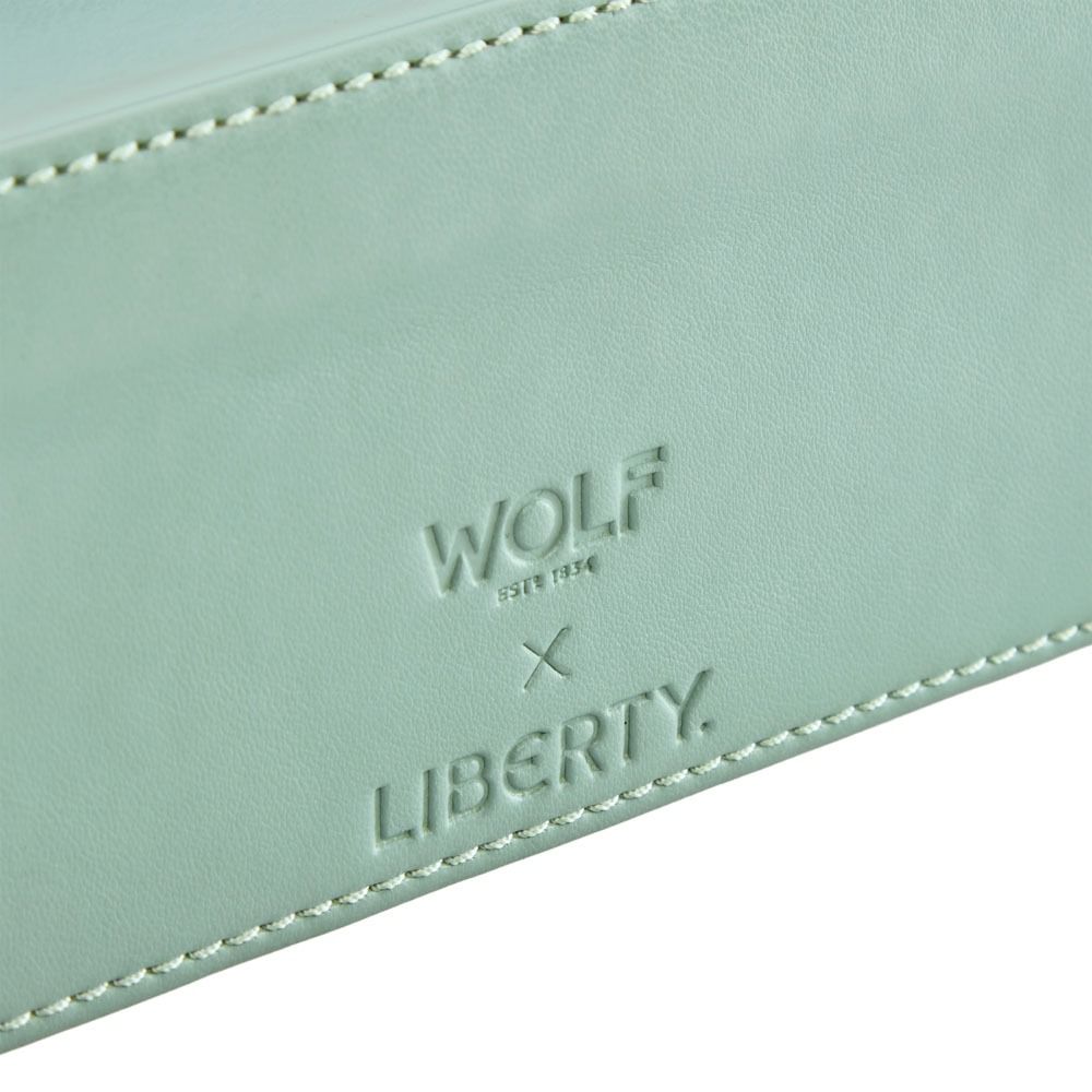 Liberty X Julia Interior Print Medium Jewelry Zip Case - Sage Green