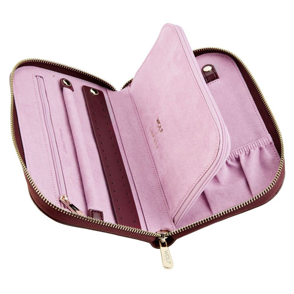 X LIBERTY Ianthe Travel Jewelry Portfolio - Burgundy