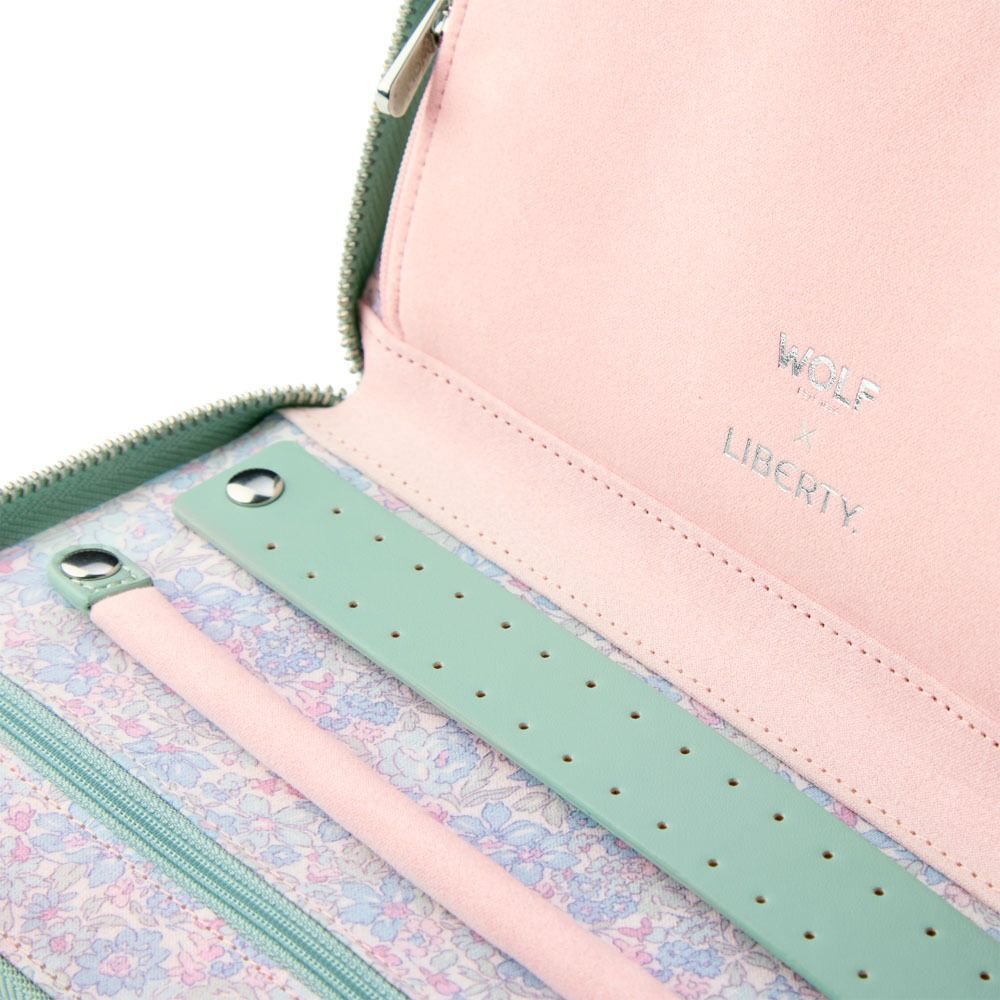 X LIBERTY Julia Interior Print Travel Jewelry Portfolio - Sage Green