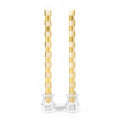 MacKenzie-Childs Check Gold & Ivory Dinner Candles, Set of 2