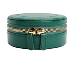 Sophia Forest Green Round Mini Jewelry Case