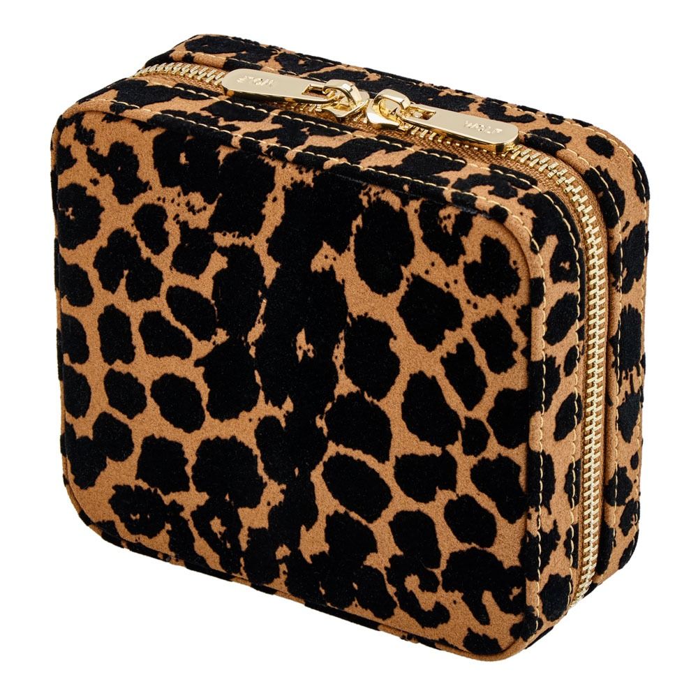 Savanna Leopard Print Jewelry Zip Case