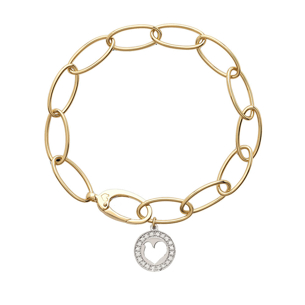 Chantecler Capri Diamond Charm Bracelet in 18kt Yellow Gold