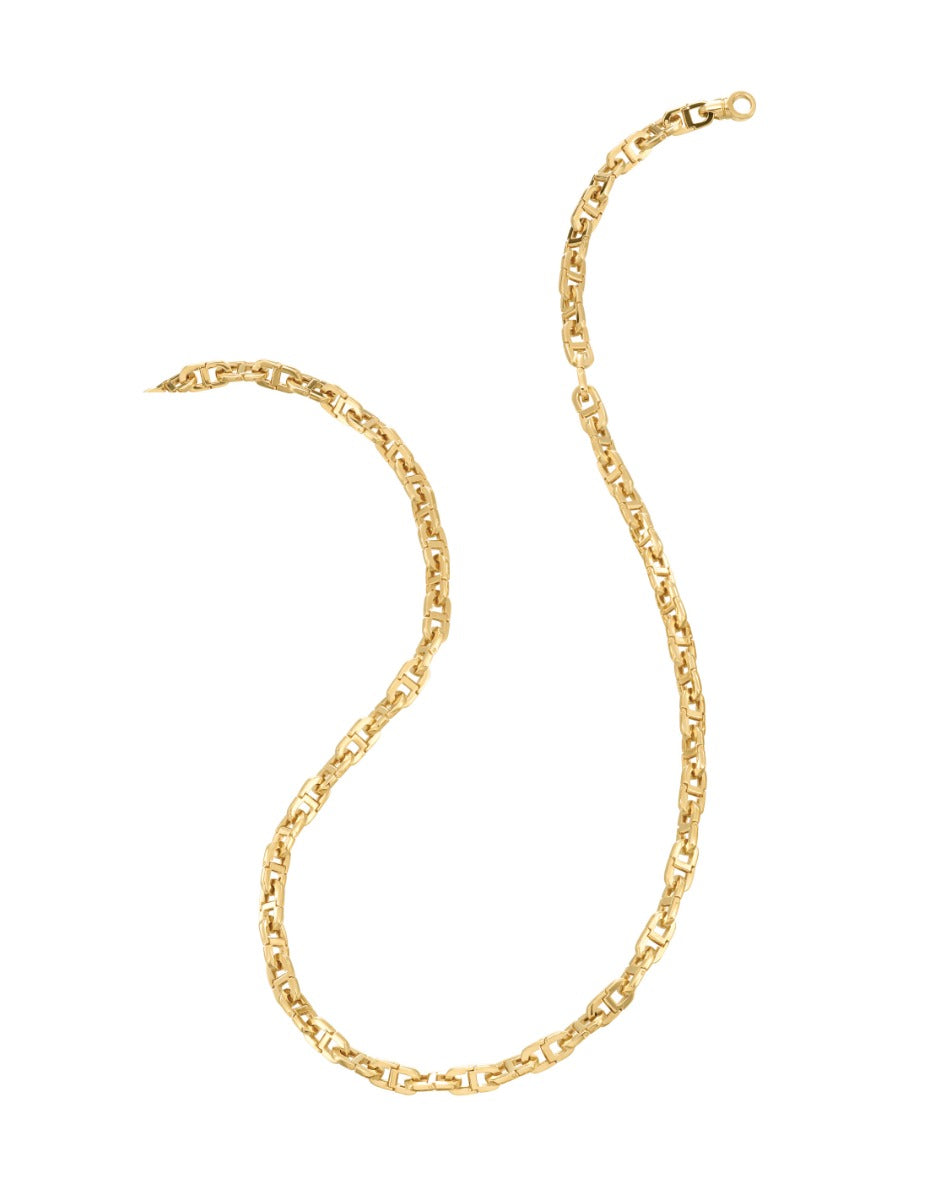 Antonio Papini Anchor Chain Necklace in 18K Yellow Gold