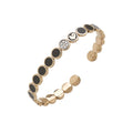 Chantecler Capri “Paillettes” 18kt Pink Gold and Black Enamel Diamond Cuff Bracelet