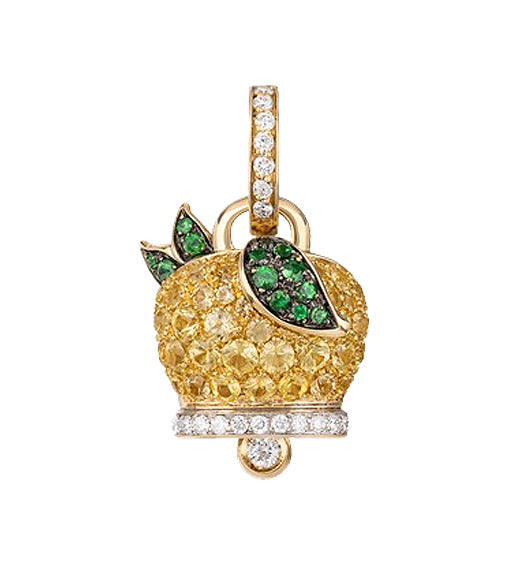 Chantecler Capri "Campanelle" Sapphire, Tsavorite & Diamond Lemon Pendant
